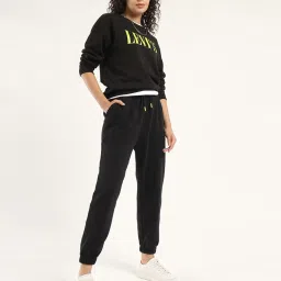 Levi's Black Cotton Regular Fit Joggers image 4