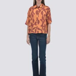 Only Orange Peel Regular Fit Printed Shirt image 4