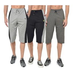 Vimal Jonney Multicolor Regular Fit Capris - Pack of 3-image-98