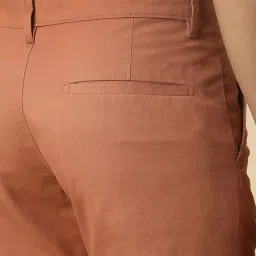 Allen Solly Brown Cotton Slim Fit Shorts image 4