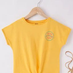 Ed-a-Mamma Kids Yellow Solid  Hem T-Shirt-picture-47