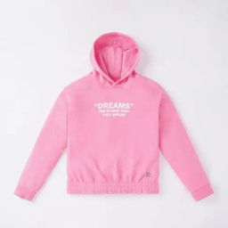 Ed-a-Mamma Kids Pink & White Cotton Printed Full Sleeves Hoodie-picture-18