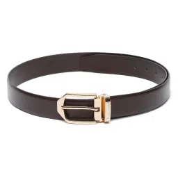 Louis Stitch Brown Textured Leather Formal Belt for Men image 4