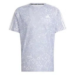 Adidas Grey Regular Fit Self Pattern Sports T-Shirt image 4