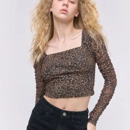 Cover Story Brown Animal Print Top-picture-36