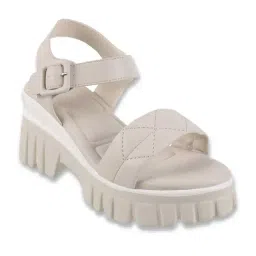 Mochi Women's Beige Ankle Strap Sandals-picture-24