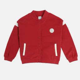 MINIKLUB Girls Red Cotton Solid Full Sleeves Jacket-picture-38