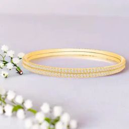Zavya Elegant 925 Sterling Silver Gold Plated Bangles-picture-35