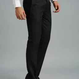 Reid & Taylor Black Regular fit Solid Trousers image 4