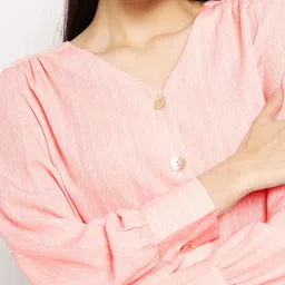 Madame Pink Regular Fit Printed Top image 4