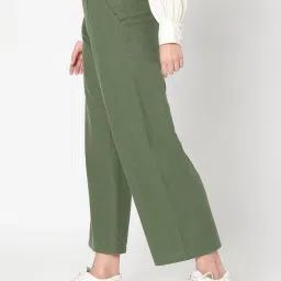 Vero Moda Green Straight Fit High Rise Pants image 4
