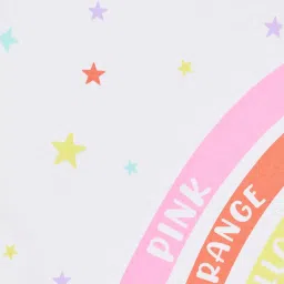 Fame Forever by Lifestyle Kids White Cotton Printed T-Shirt image 4