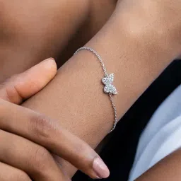 Shaya Fluttering Wings Butterfly Bracelet in Rhodium-Plated 925 Silver-picture-41