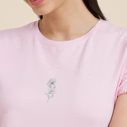 Sweet Dreams Pink Printed Top With Pyjamas image 4