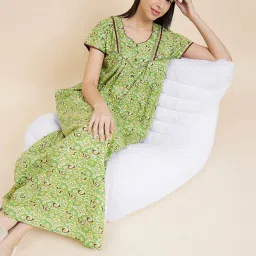Sweet Dreams Green Printed Nighty image 4
