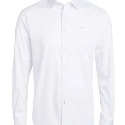 Basics White Slim Fit Shirt image 4