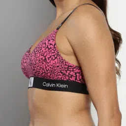 Calvin Klein Pink Animal Print Regular Fit Bra image 4