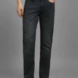 Louis Philippe Grey Cotton Slim Fit Jeans-picture-1