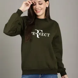 Gracit Olive Green Printed Sweatshirt-image-73