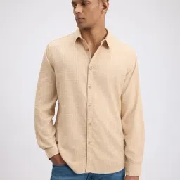 Pepe Jeans Beige Cotton Regular Fit Checks Shirt-picture-17