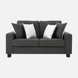 Febonic Charcoal Grey Neem Wood Ladybug 2 Seater Sofa image 2
