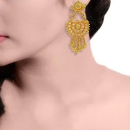 DZINETRENDZ Floral Drop Earrings image 2