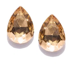 Jewels Galaxy Gold-Plated Teardrop Shaped Studs image 1