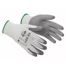 Tilsatec 53-3314 White/Grey Yarn Cut Resistant Work Gloves Size 6 Polyurethane Coating, 53-3314/06-picture-42