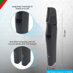 Groomiist PT-303 Platinum Series Cordless 4 in 1 Grooming Kit - 60 Min Runtime (Black) image 5