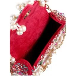 Odette Pink Embellished Clutches image 5