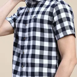 SHOWOFFFF Men Standard Slim Fit Gingham Checks Checked Casual Shirt image 2