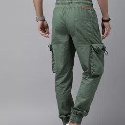 Roadster Men Pure Cotton Jogger Trousers image 3