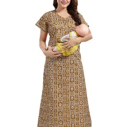 Moda Rapido Women Printed Maxi Nightdress-picture-19