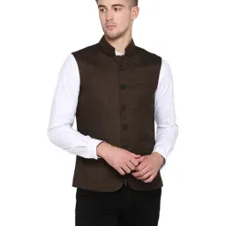 Red Tape Dark Olive Regular Fit Nehru Jacket-picture-46