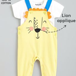 Hopscotch Girls White Pure Cotton Printed Clothing Set-picture-38
