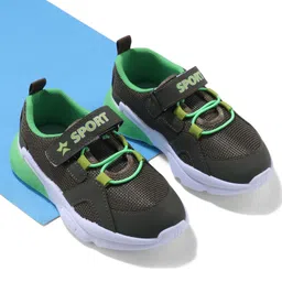 Cute Walk by Babyhug Velcro Closure Sneakers with Text Print - Green-picture-29