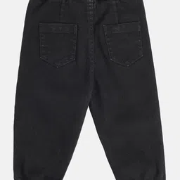 MINI KLUB Cotton Denim Solid Jeans - Black image 3