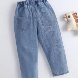 Mark & Mia Full Length Denim Jeans With Embroidery Detailing - Blue image 2