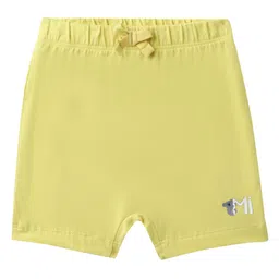 Mi Arcus  Cotton Solid Color Shorts Pack of 3 Green Yellow & Peach image 4