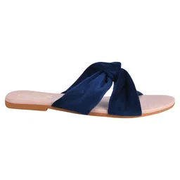 Shoetopia Colour Blocked Knot Designed Sandals - Blue image 4