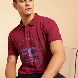French Connection Brand Logo Printed Polo Collar T-shirt image 1