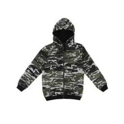 Allen Solly Junior Olive Camouflage Print Hoodie-picture-33