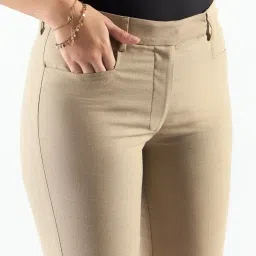 Powersutra Beige Regular Fit Trousers image 4