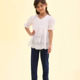 Go Colors! Kids Navy Slim Fit Leggings-image-76