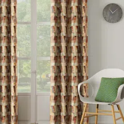 DDECOR Live Beautiful Brown Polyester 9 ft Long Door Curtain-picture-13