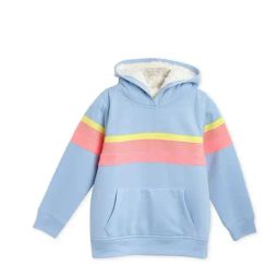 Cherry Crumble by Nitt Hyman Kids Sky Blue Striped Hoodie With Face Mask-picture-26