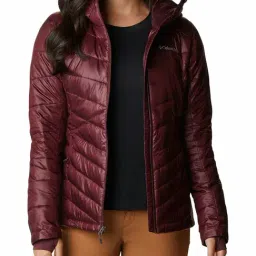 Columbia Maroon Full Sleeve Joy Peak Puffer Jacket-picture-20