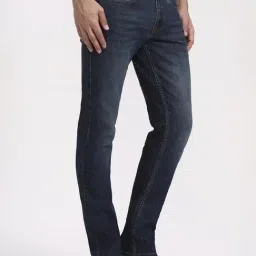 Greenfibre Indigo Blue Cotton Tailored Fit Jeans image 4