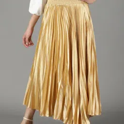 SHOWOFF Gold Maxi Skirt-image-0