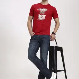 Greenfibre Indigo Blue Cotton Tailored Fit Jeans image 5